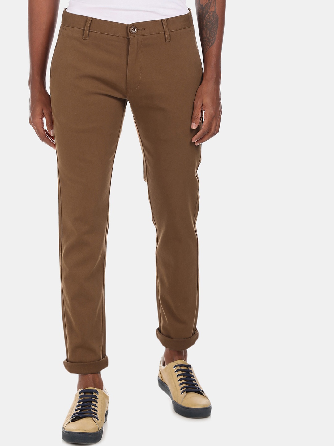 

Ruggers Men Brown Slim Fit Trousers