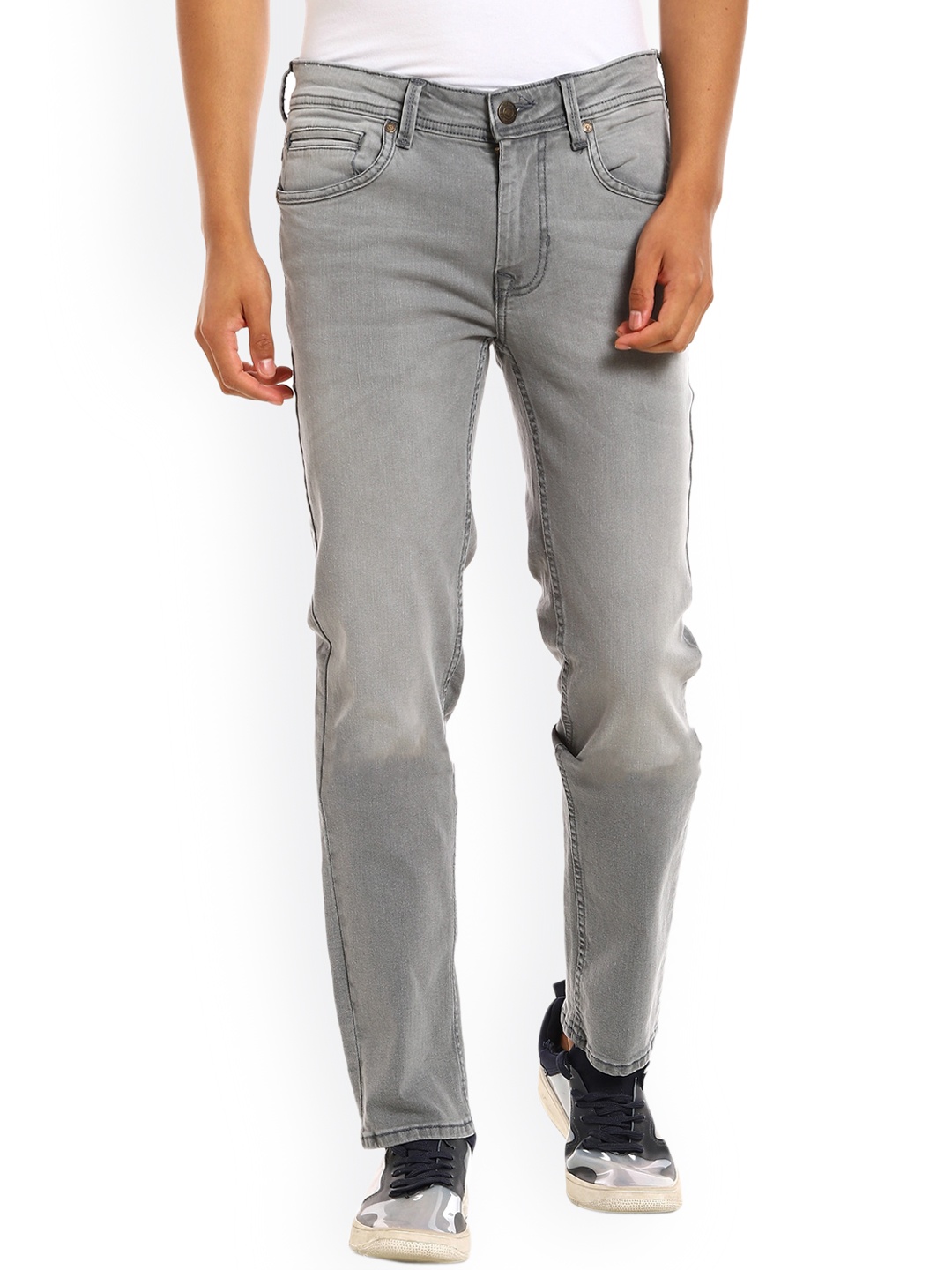 

Cherokee Men Grey Low Distress Light Fade Jeans