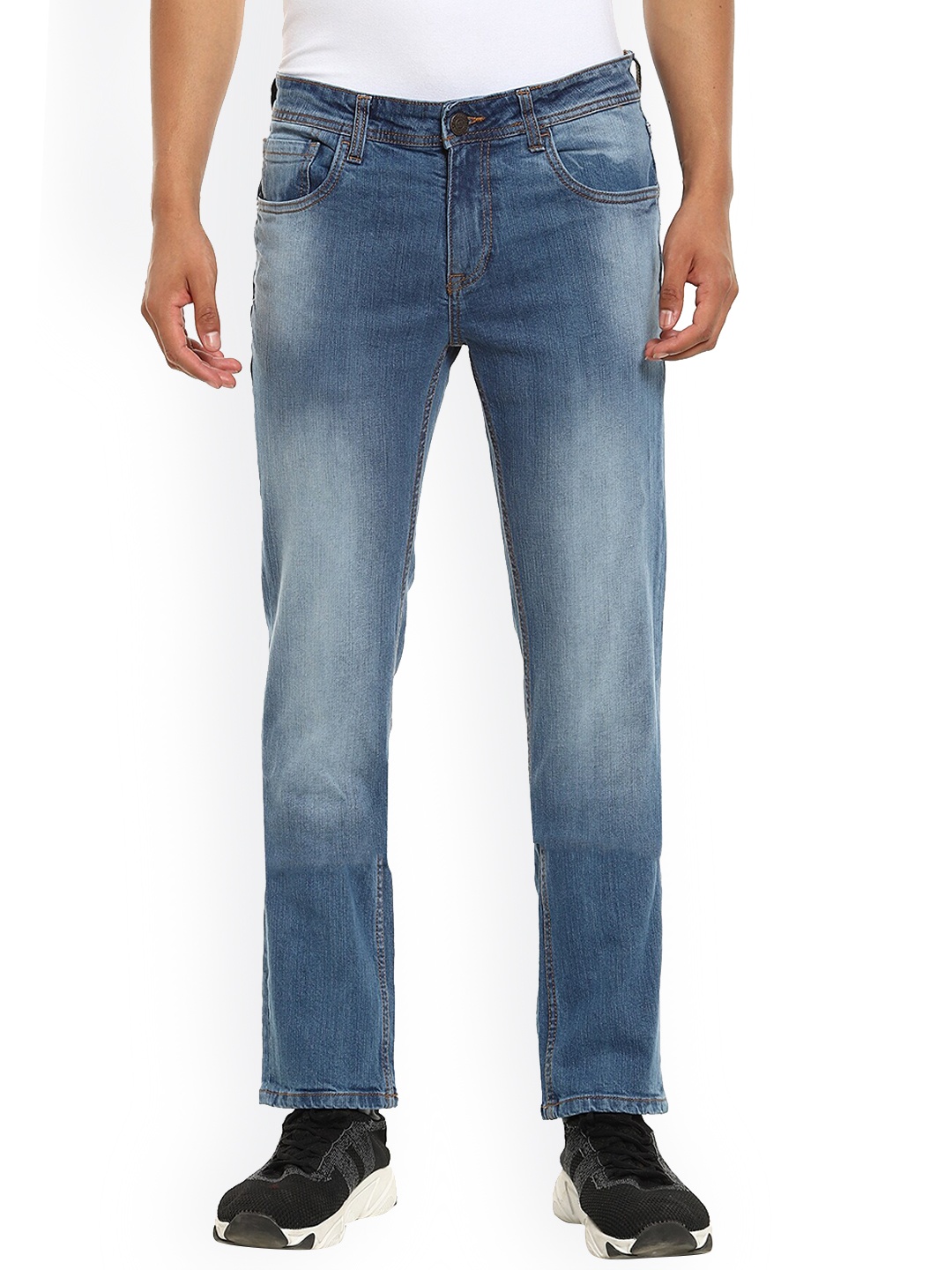 

Cherokee Men Blue Low Distress Heavy Fade Jeans