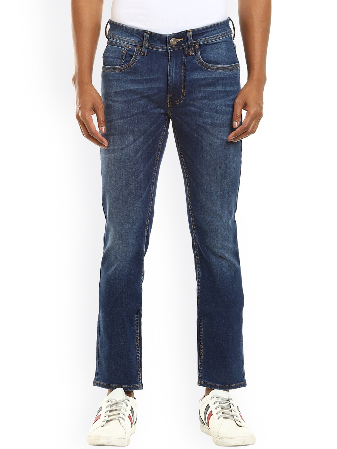 

Cherokee Men Blue Low Distress Light Fade Jeans