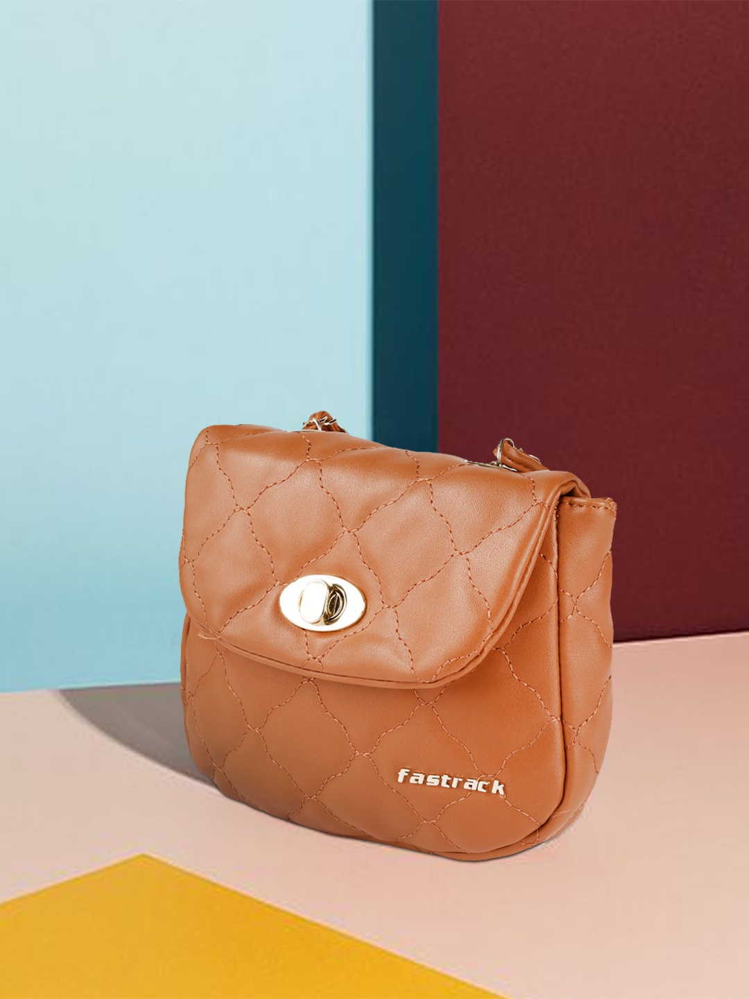 

Fastrack Tan Brown Quilted Sling Bag