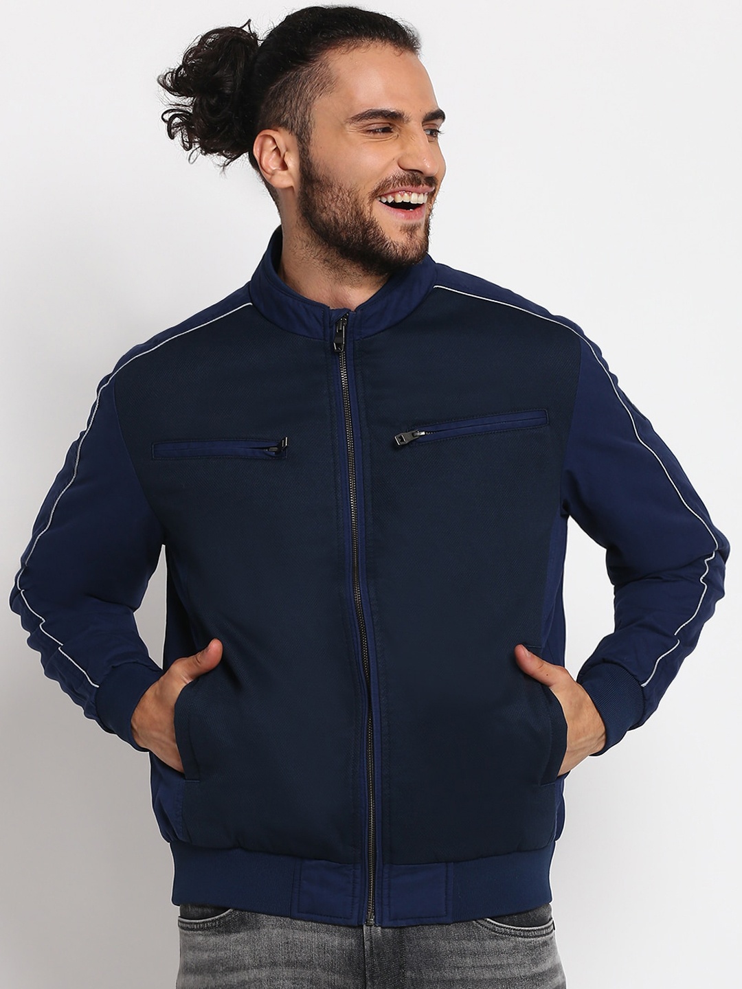 

Wrangler Men Blue Bomber Jacket