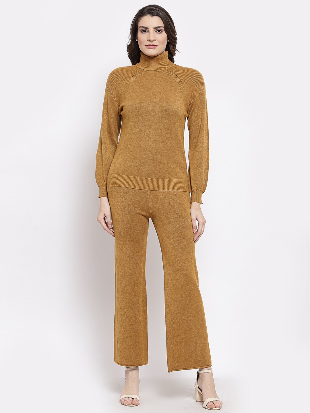 

Mafadeny Women Mustard Top with Trousers