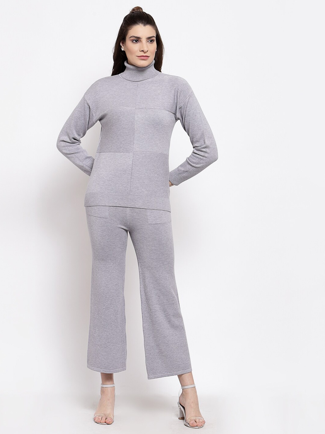 

Mafadeny Women Grey Top with Trousers