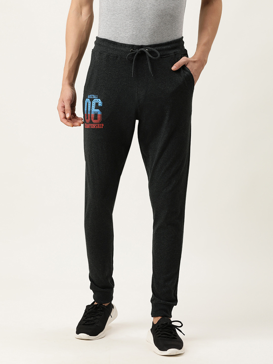 

Urban Dog Men Charcoal Cotton Knitted Track Pant