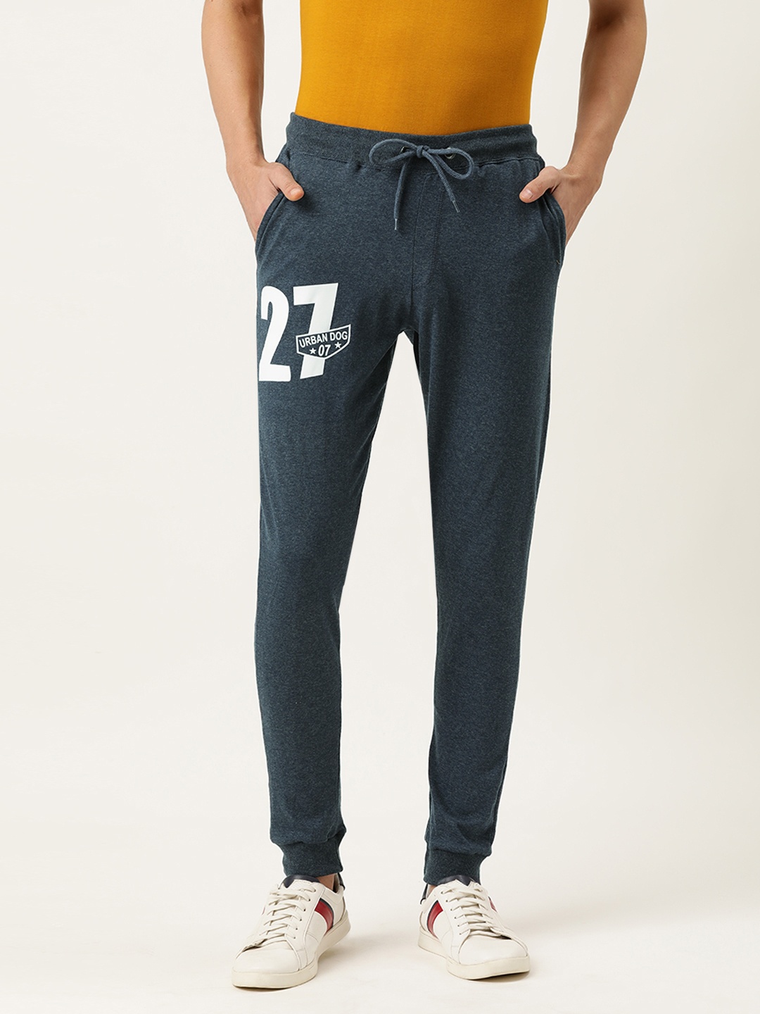

Urban Dog Men Blue Cotton Knitted Track Pant