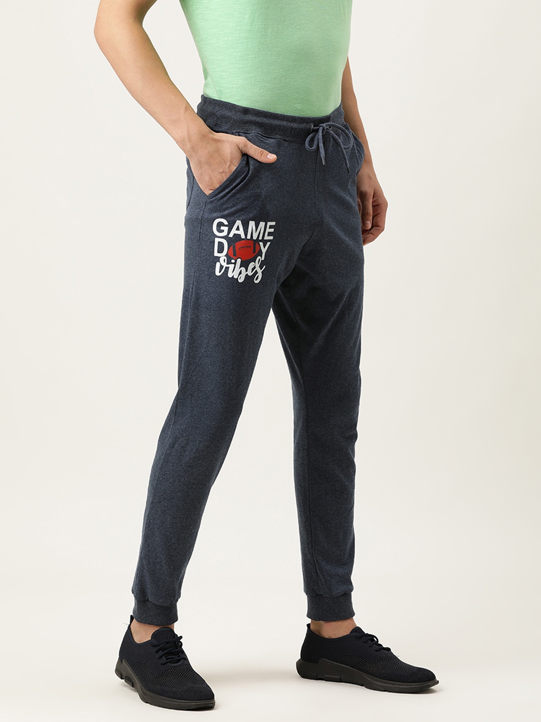 

Urban Dog Men Blue Cotton Knitted Track Pant