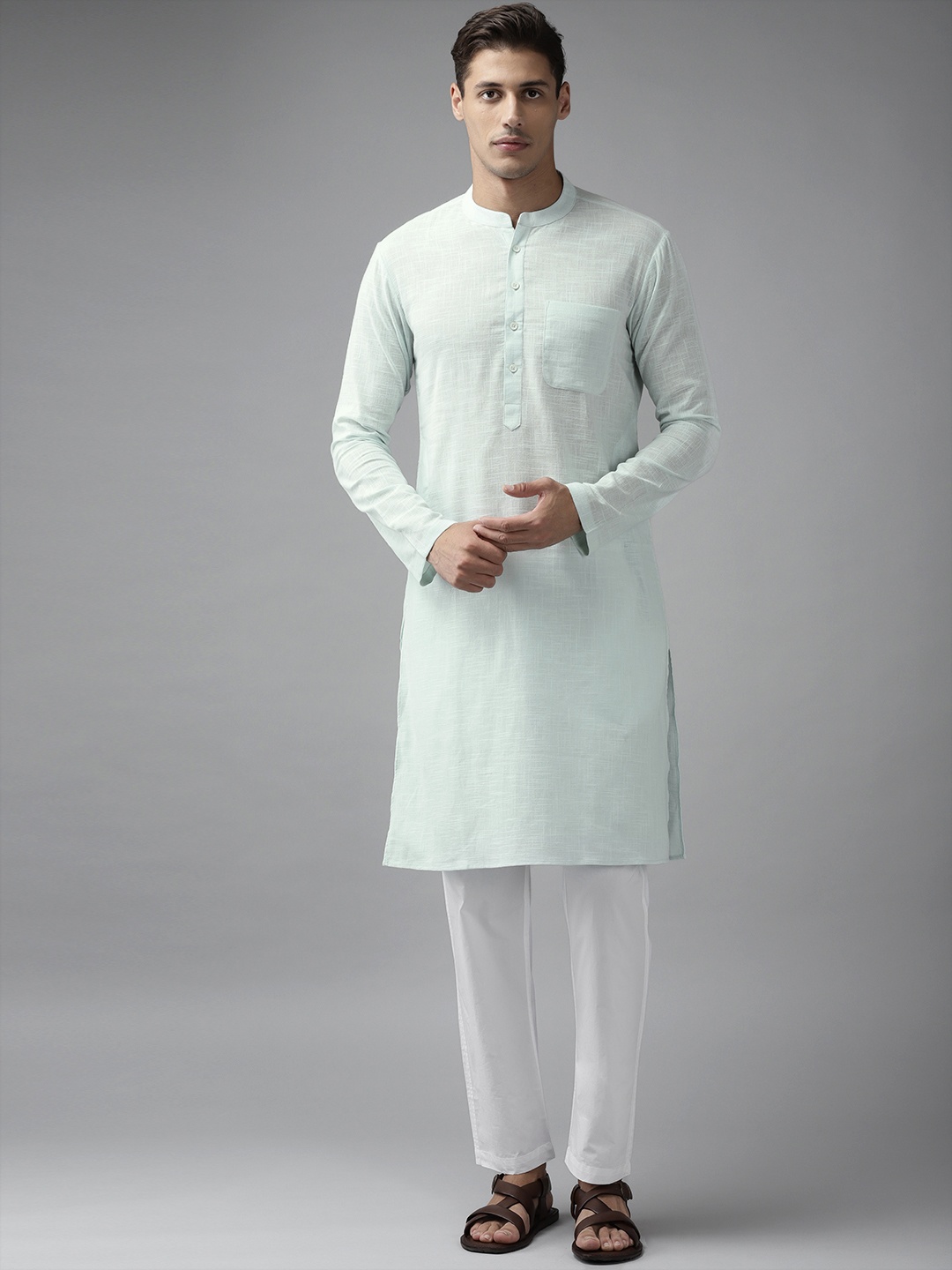 

See Designs Men White Regular Pure Cotton Kurta with Pyjamas