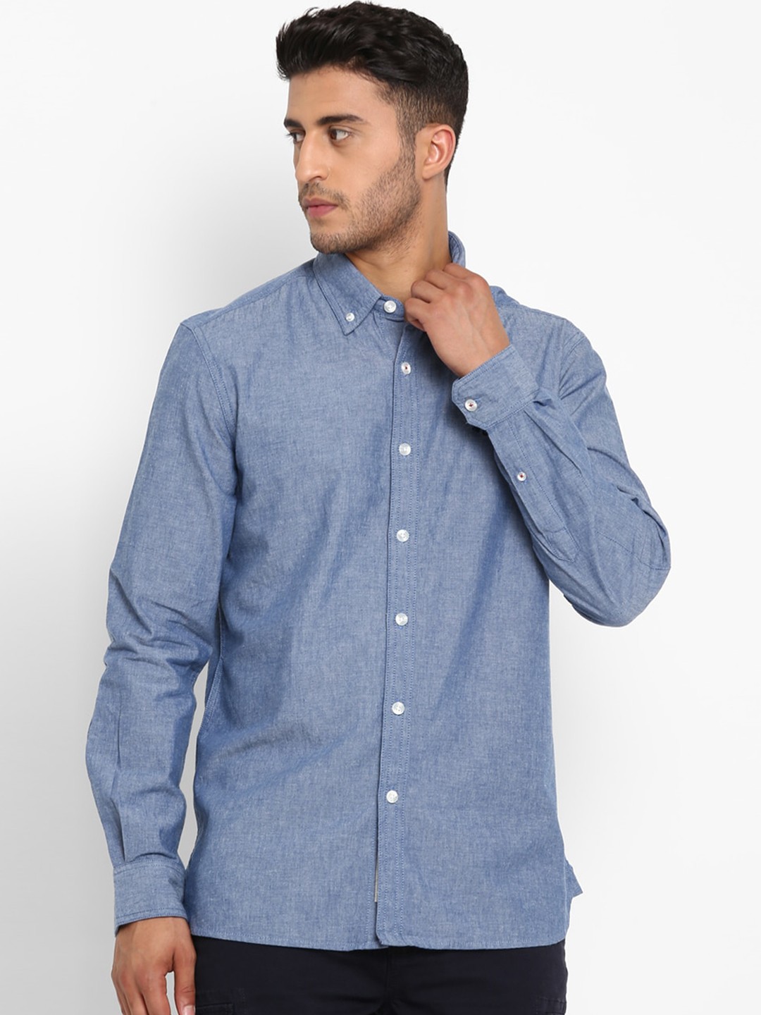 

Royal Enfield Men Blue Opaque Casual Shirt