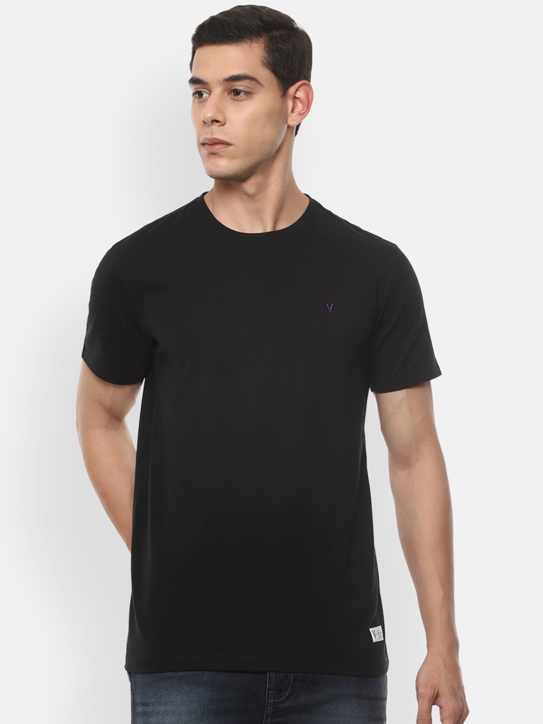 

VAN HEUSEN DENIM LABS Men Black T-shirt