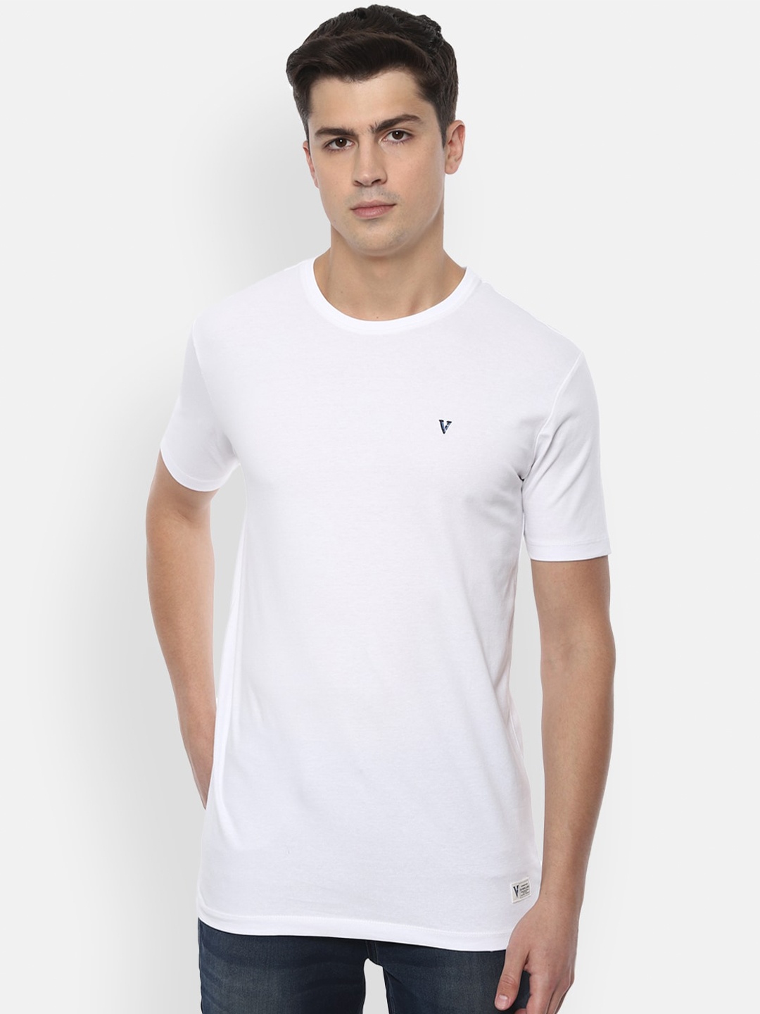 

VAN HEUSEN DENIM LABS Men White T-shirt