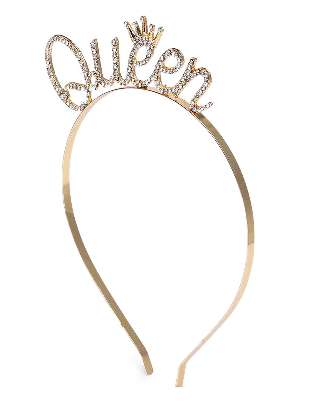 

AccessHer Women Gold-Toned Embellished Queen Hairband