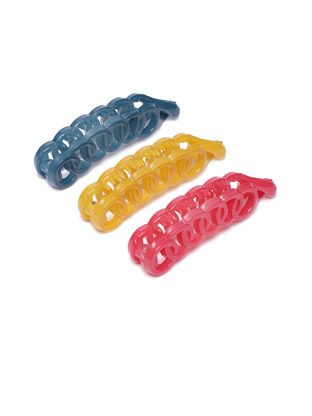 

AccessHer Women Set of 3 Banana Clip, Blue