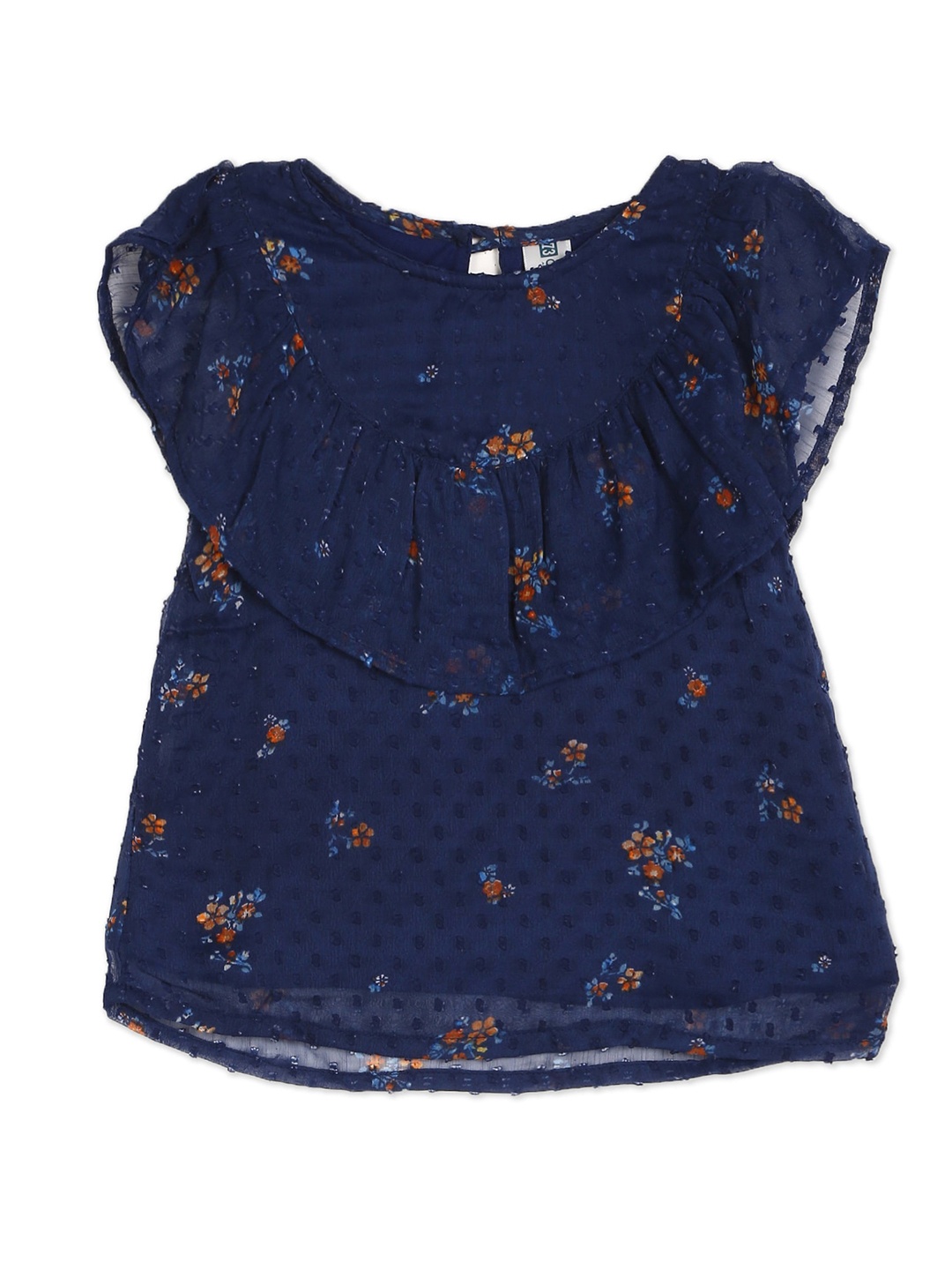 

Cherokee Blue Floral Regular Top