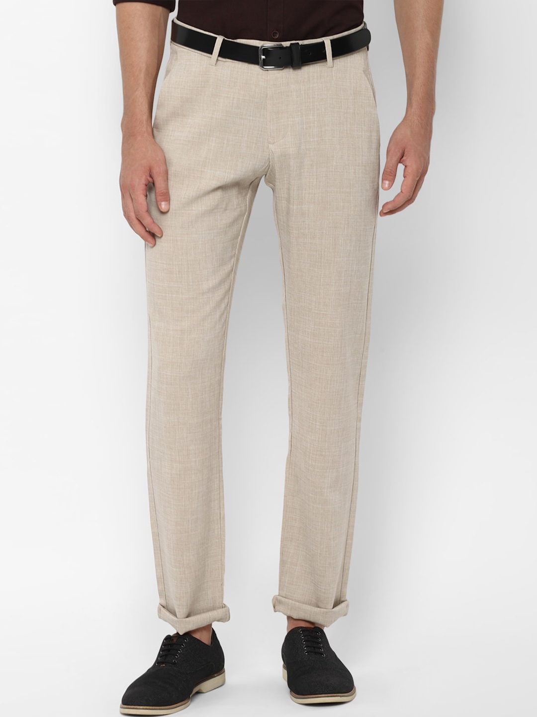 

Allen Solly Men Beige Slim Fit Trousers