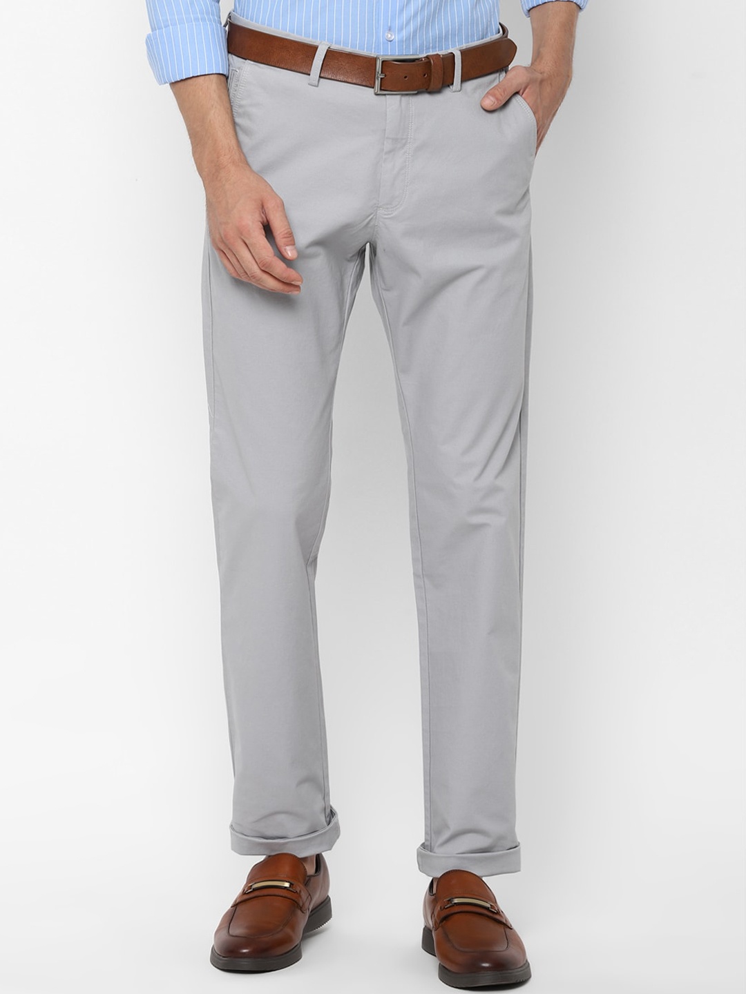 

Allen Solly Men Grey Trousers