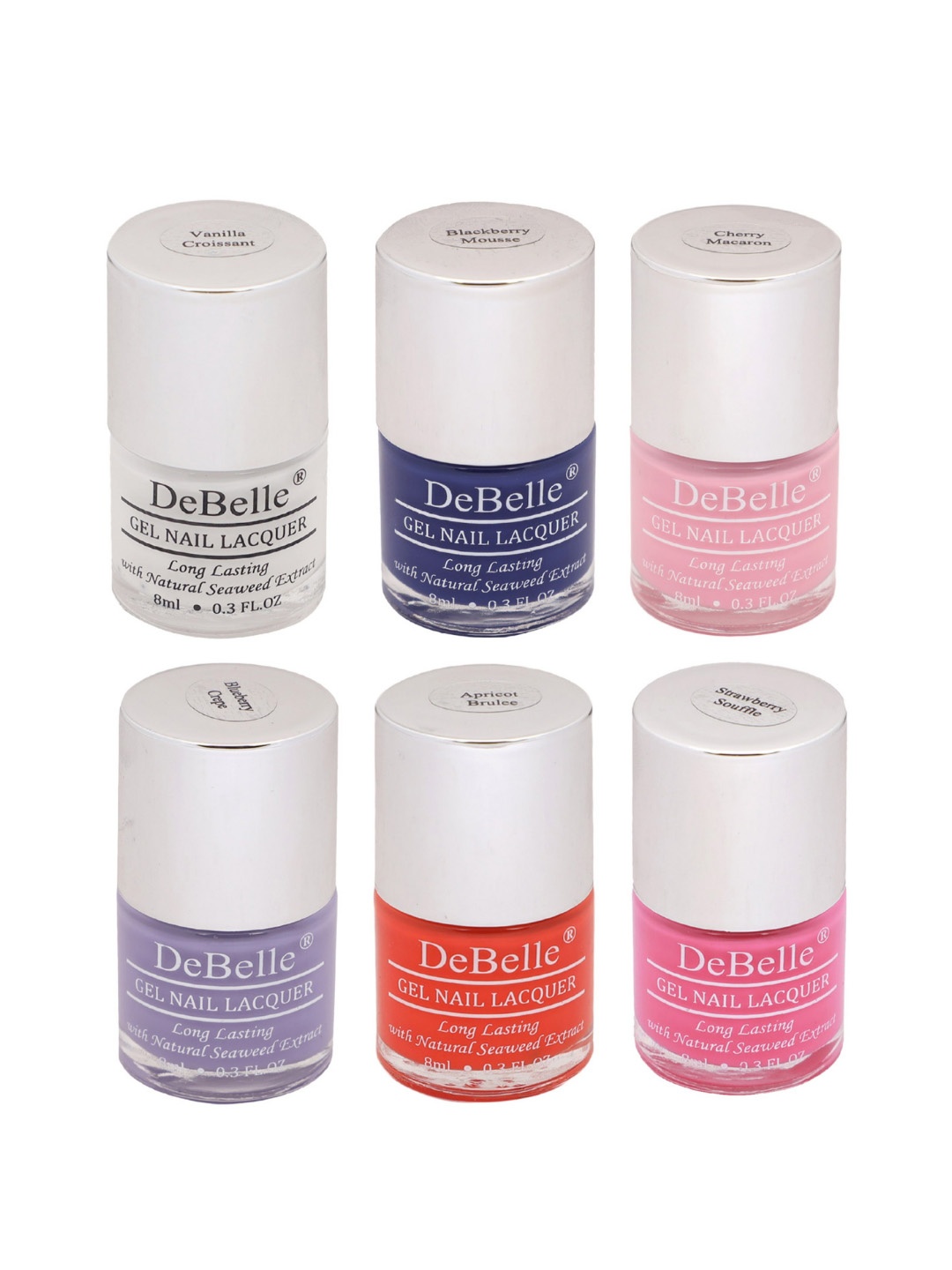 

DeBelle Set of 6 Gumdrops Gel Nail Polish - 8ml Each, Pink