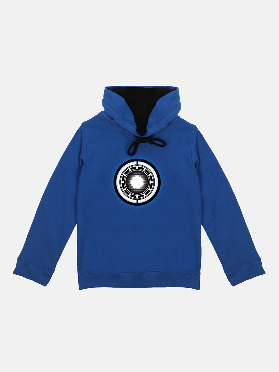 

Marvel by Wear Your Mind Kids Blue & White Iron Man Printed Hooded Sweatshirt