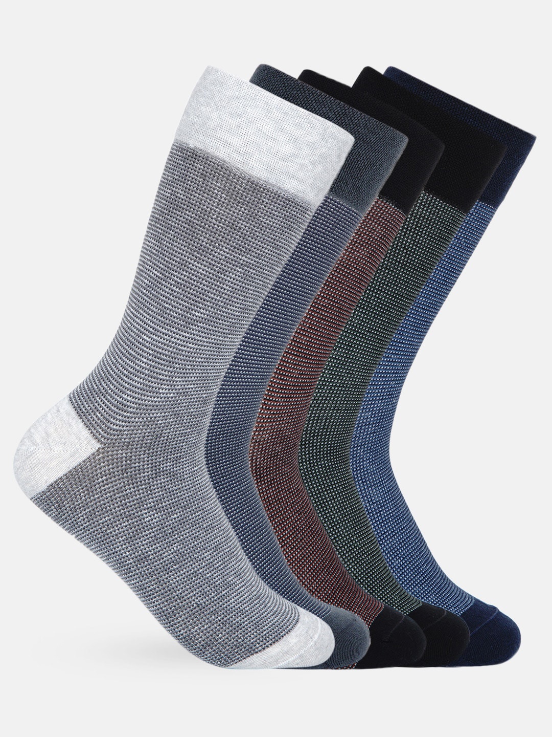 

VINENZIA Men Pack Of 5 assorted Ankle length Cotton Socks