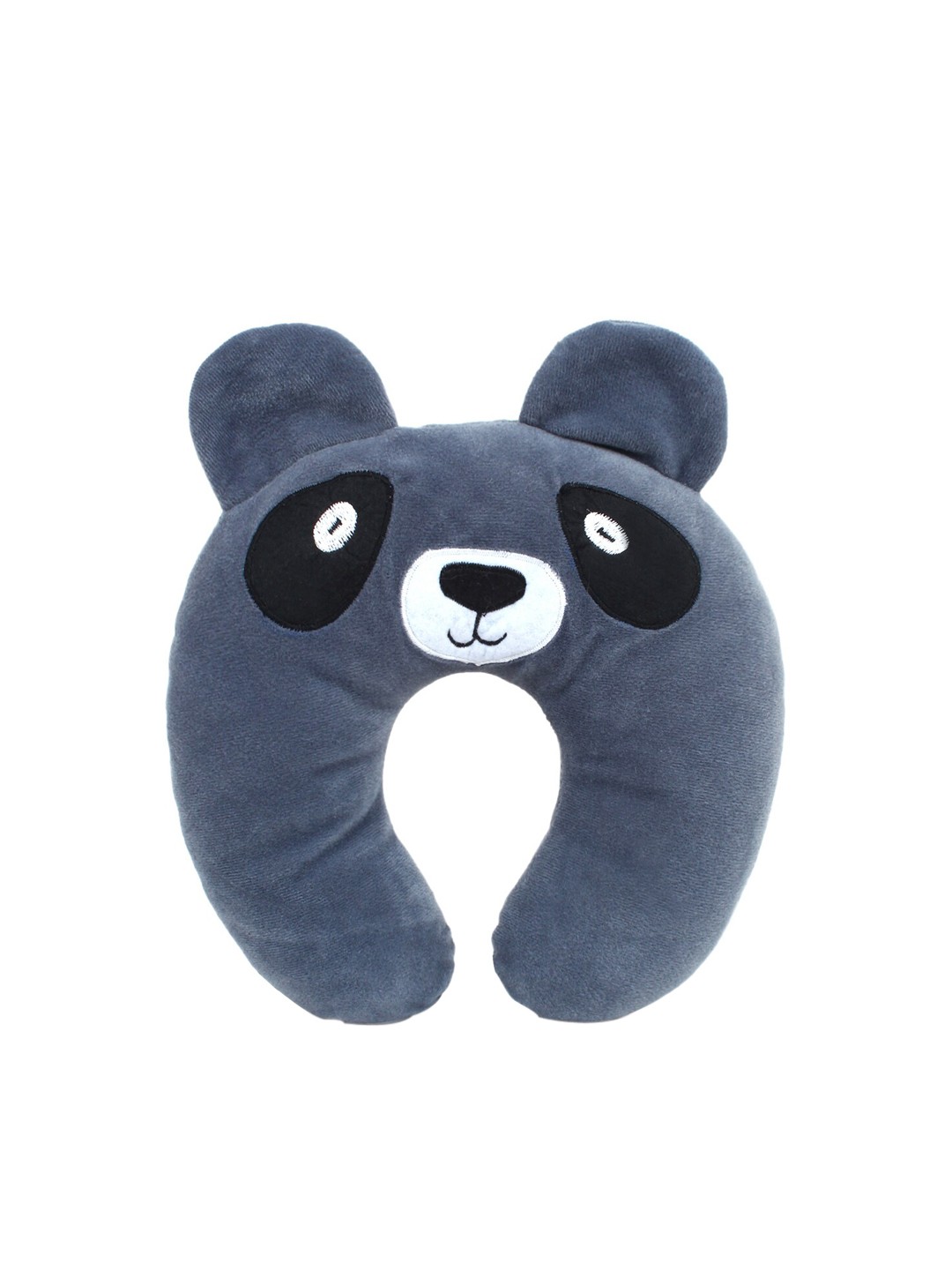

Superminis Kids Grey Faux Velvet Puppy Face Design Neck Pillow