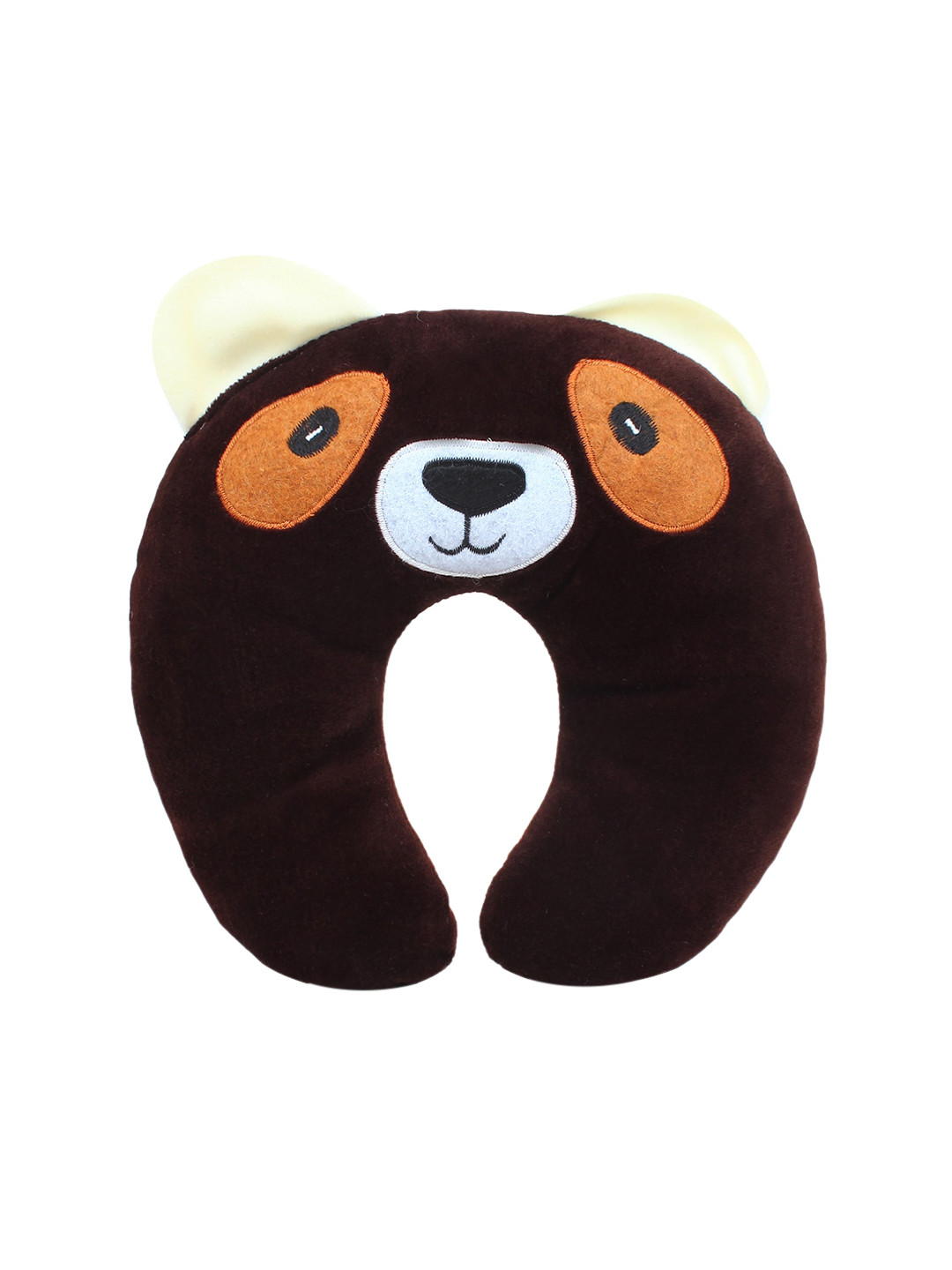 

Superminis Kids Brown & Orange Puppy Face Design Neck Pillow
