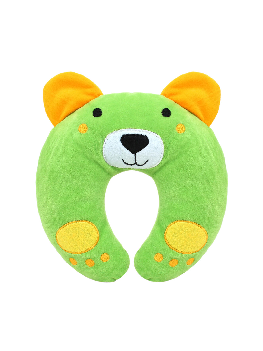 

Superminis Kids Green & Orange Puppy Face Design Neck Pillow