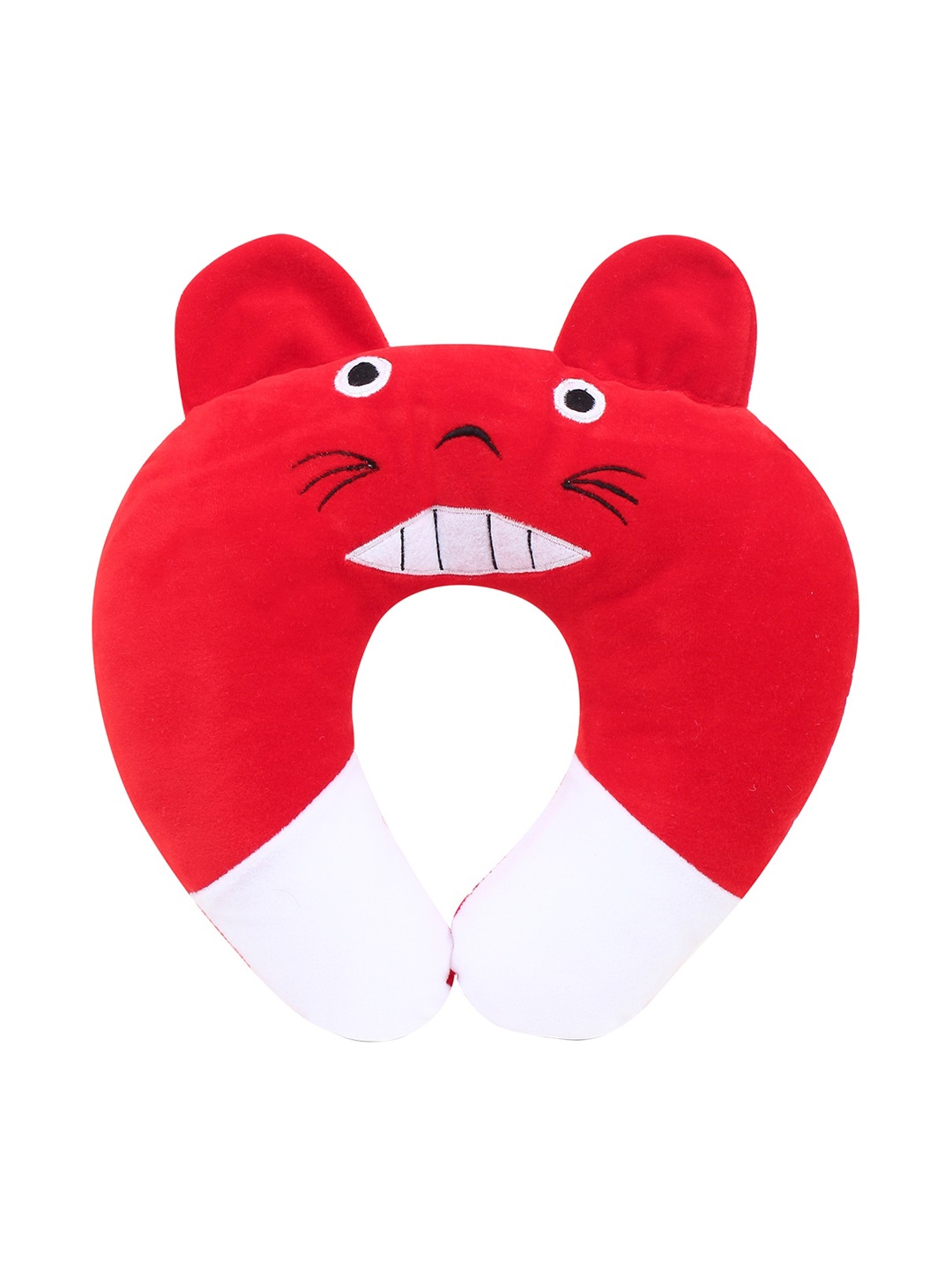 

Superminis Kids Red & White Cat Face Design Neck Pillow