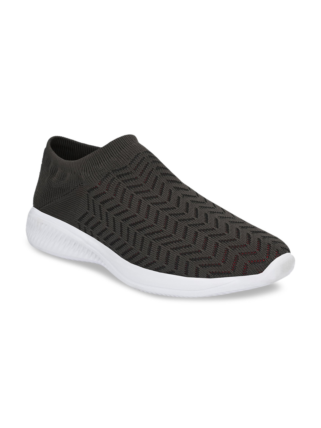 

Alleviater Men Black Woven Design Slip-On Sneakers