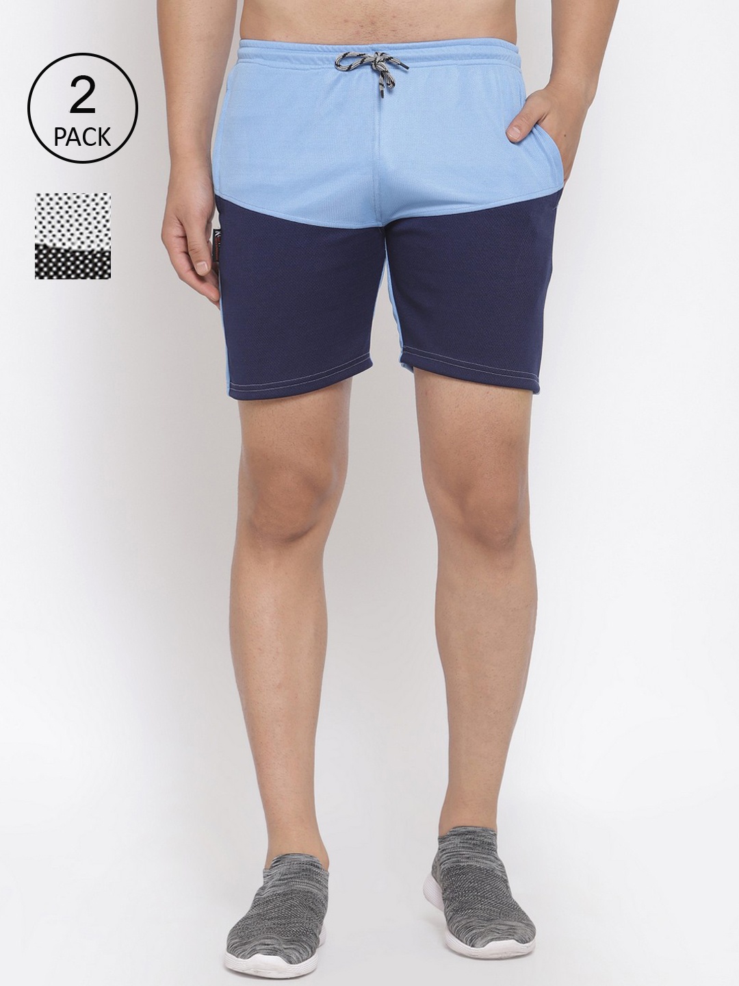 

KLOTTHE Men Pack of 2 Shorts, Blue