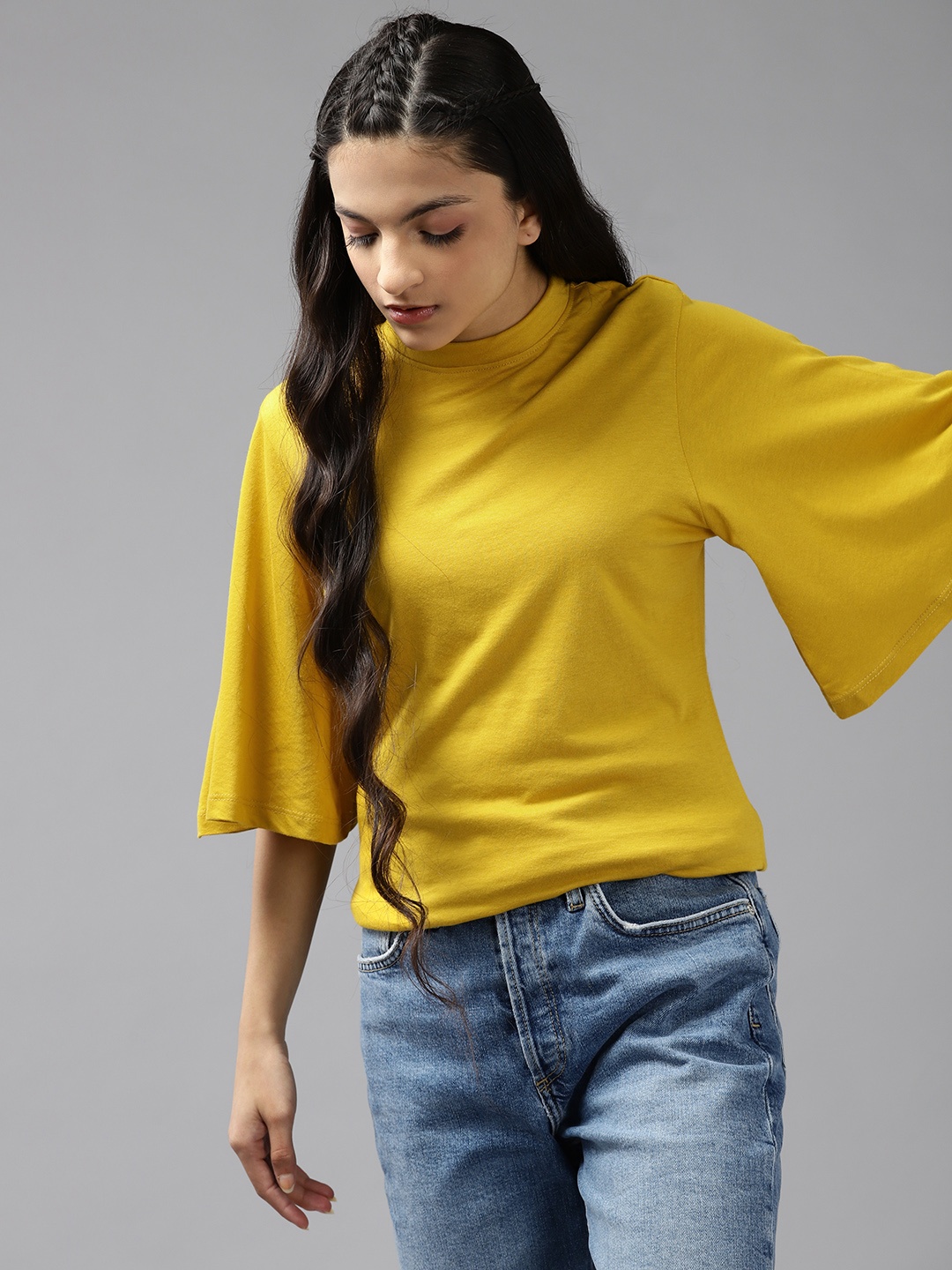 

UTH by Roadster Girls Yellow Solid Top