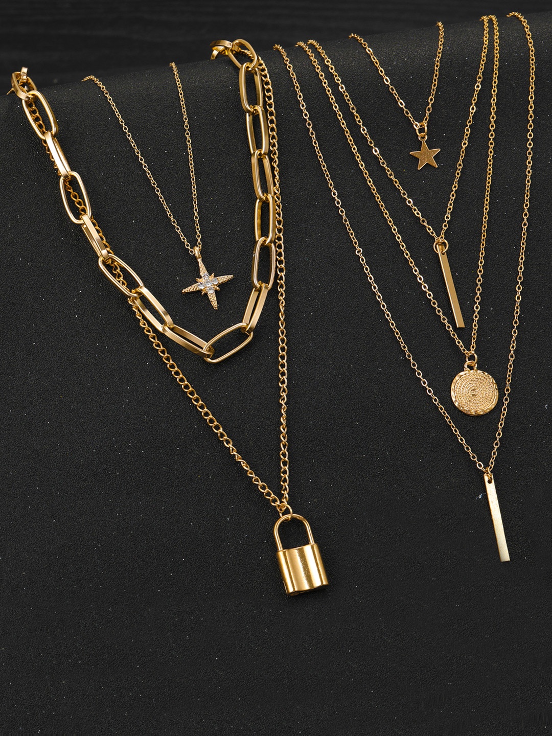 

Jewels Galaxy Set Of 2 Gold-Plated Brass Layered Necklace