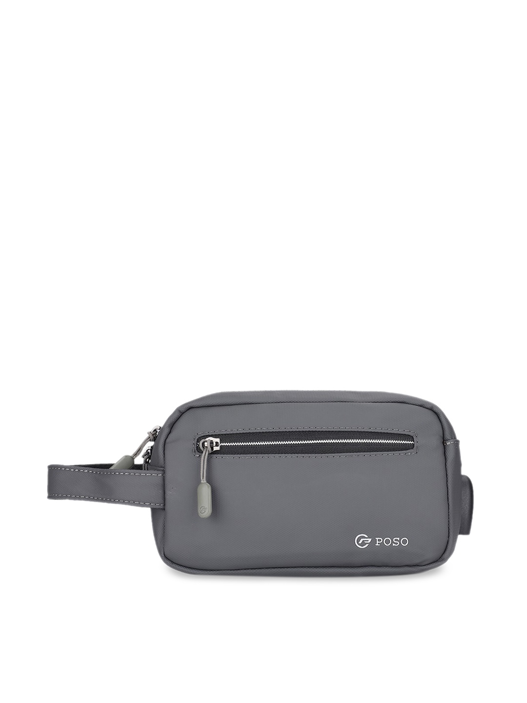 POSO Unisex Grey Multipurpose Travel Waist Pouch with USB