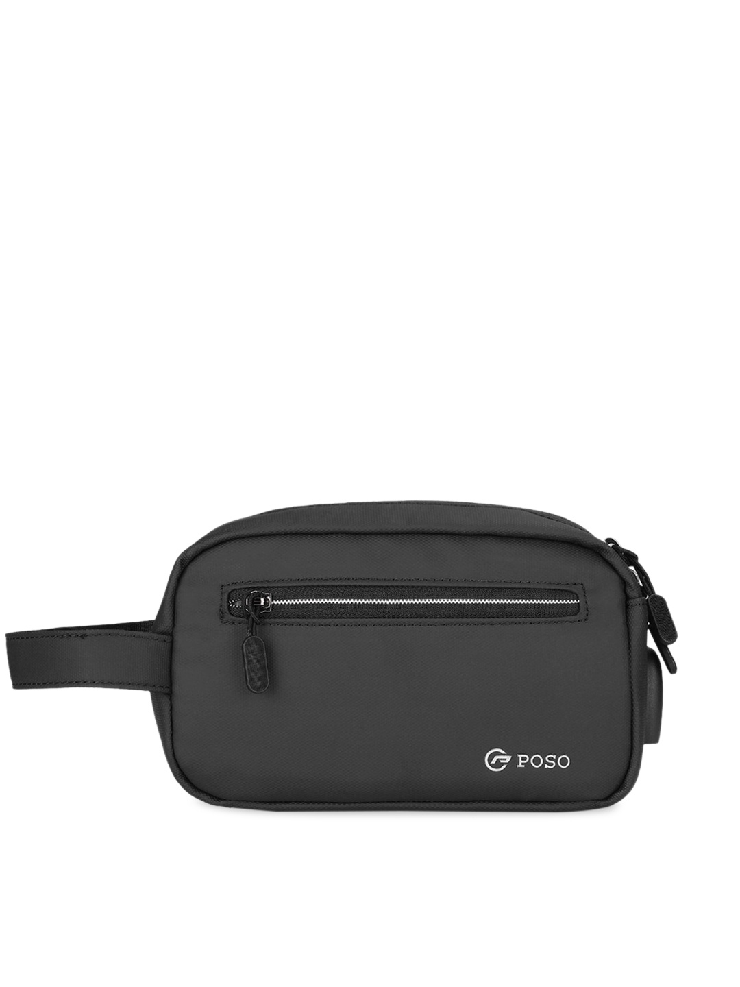 

POSO Unisex Black Solid Travel Pouch