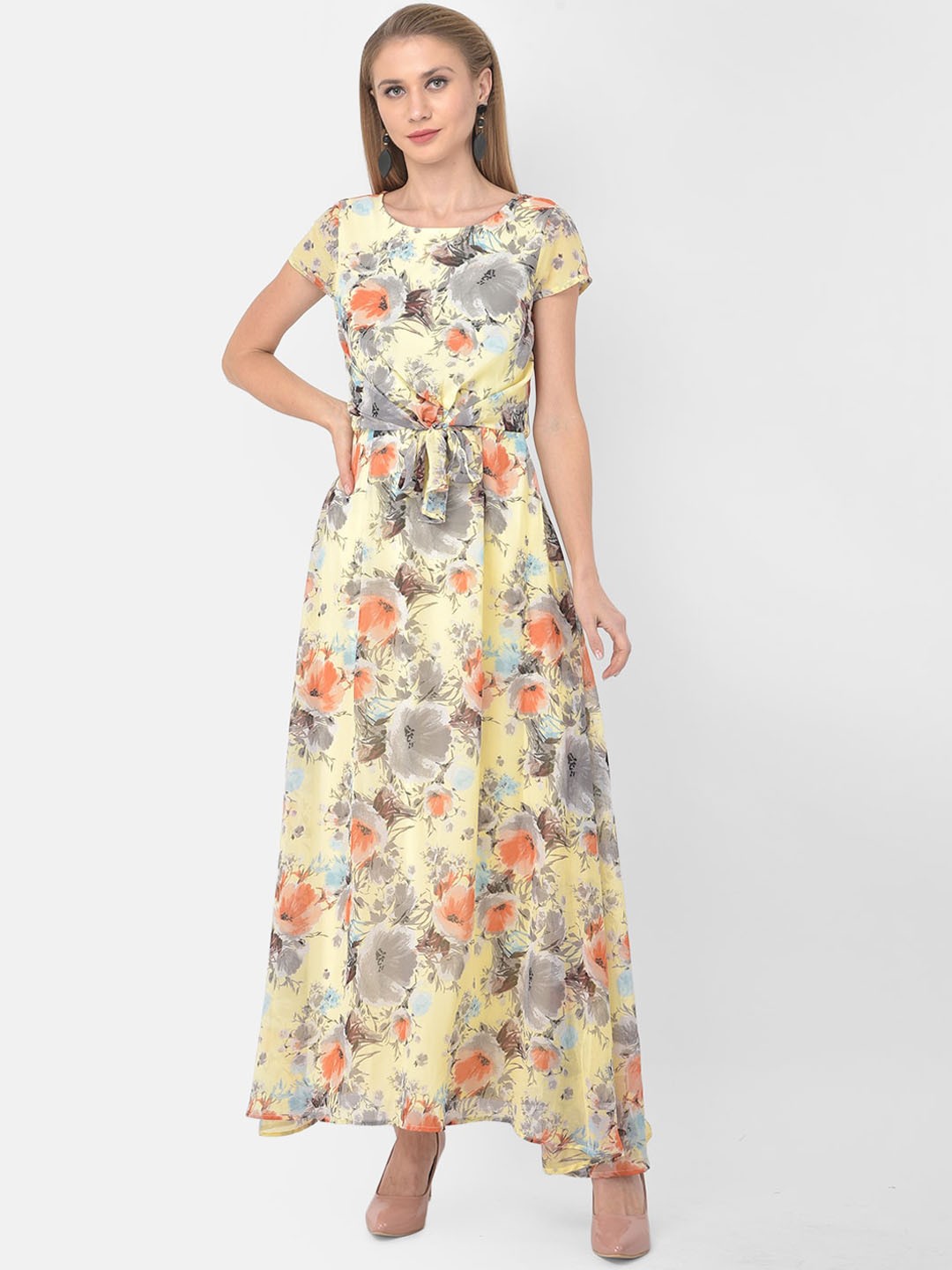 

Latin Quarters Yellow Floral Maxi Dress