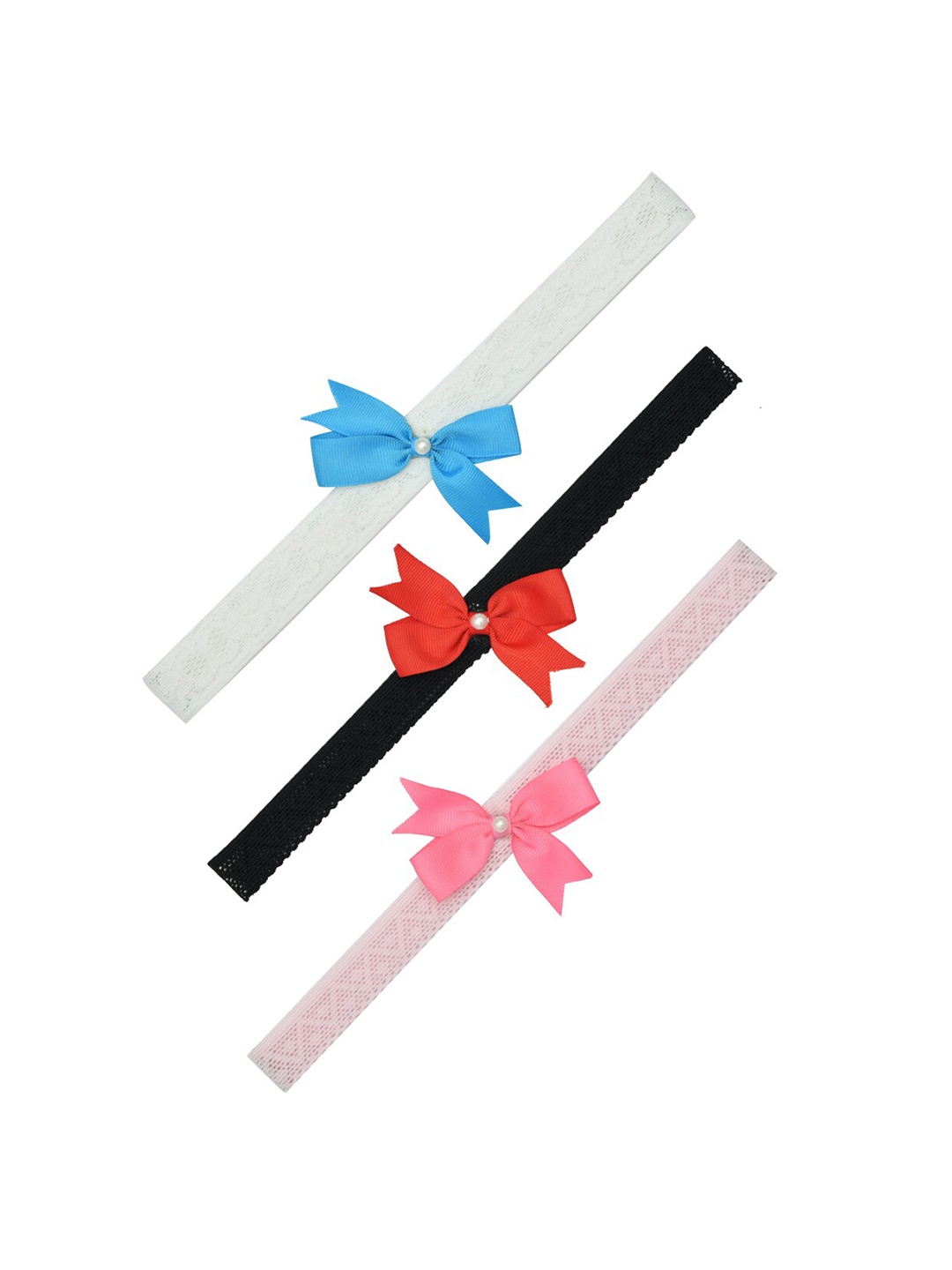 

FUNKRAFTS Girls White & Black Set of 3 Hairband