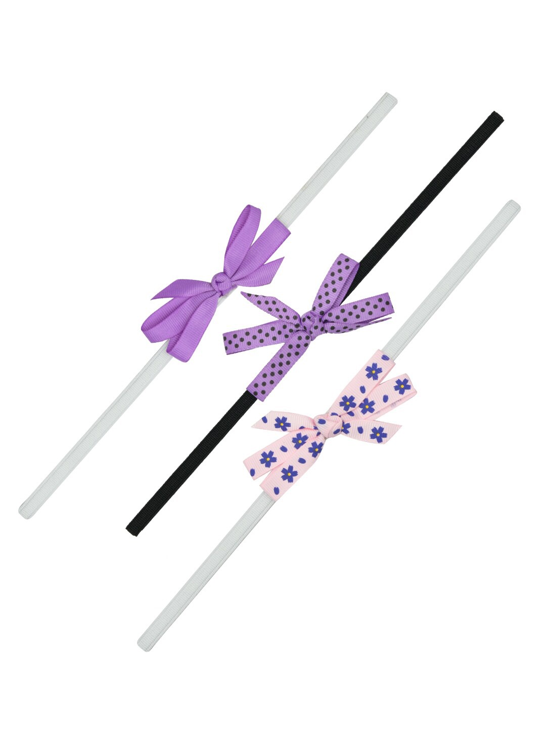 

FUNKRAFTS Girls Pack of 3 White & Lavender Hairband