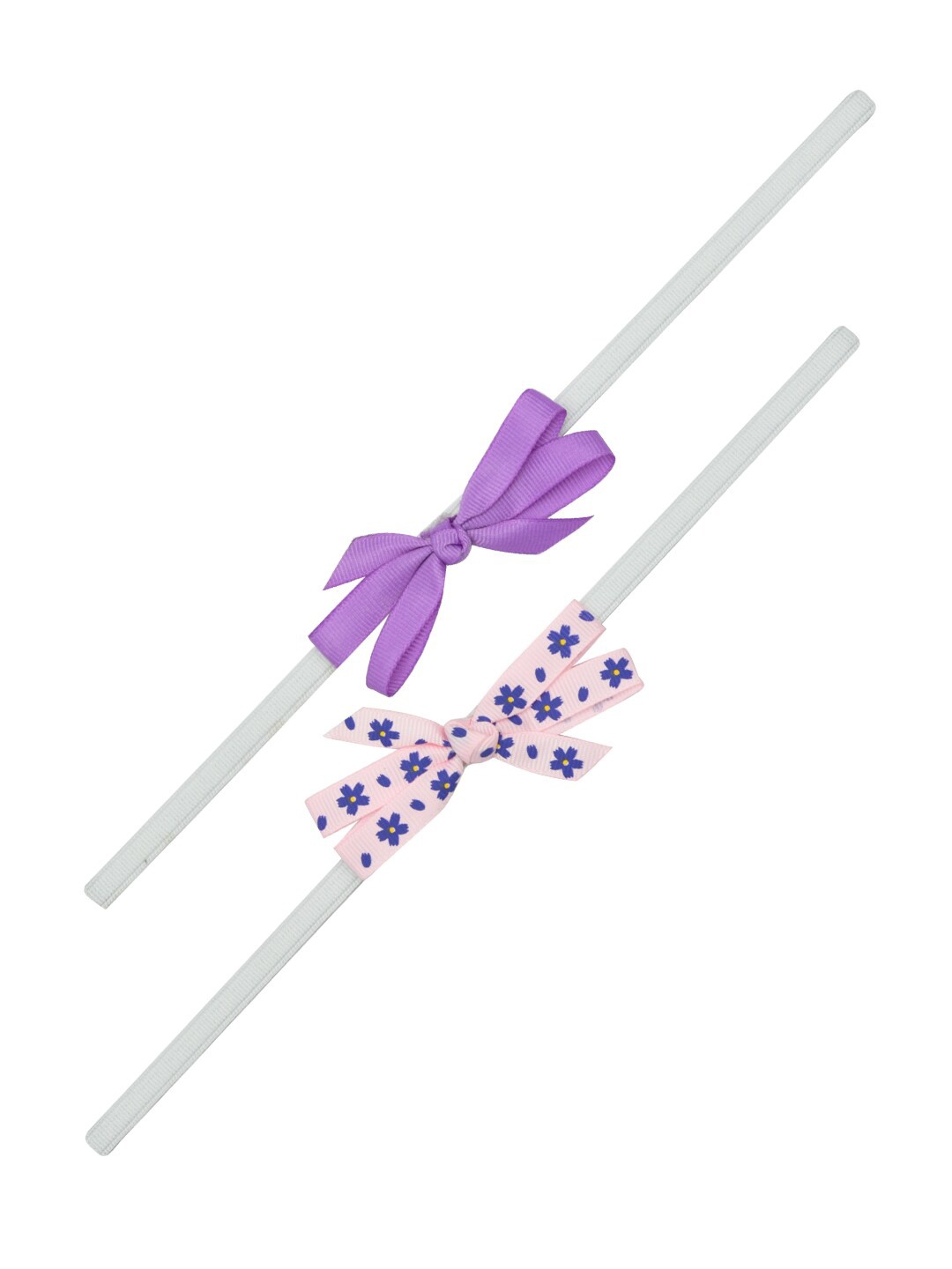 

FUNKRAFTS Girls Set of 2 White & Lavender Headbands