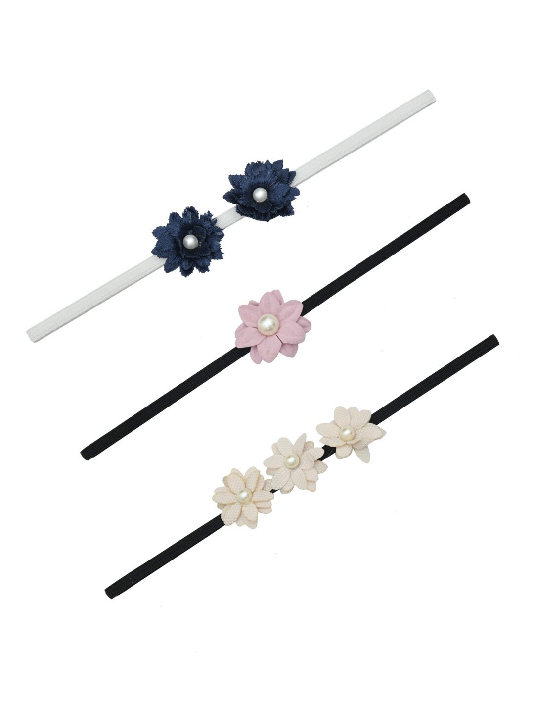 

FUNKRAFTS Girls Black & White Set of 3 Hairband