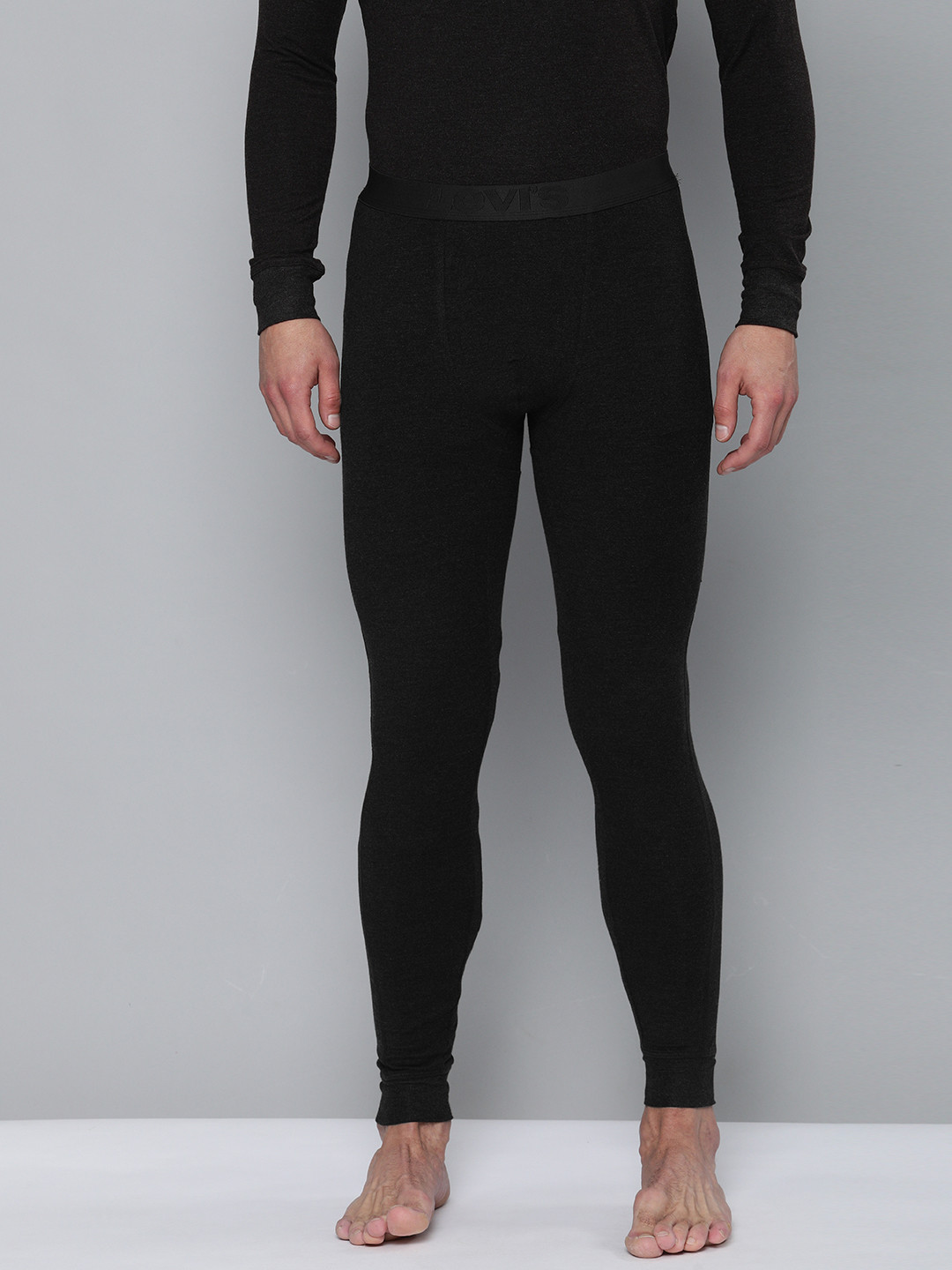 

Levis Men Black Solid Premium Regular Fit Thermal Bottoms