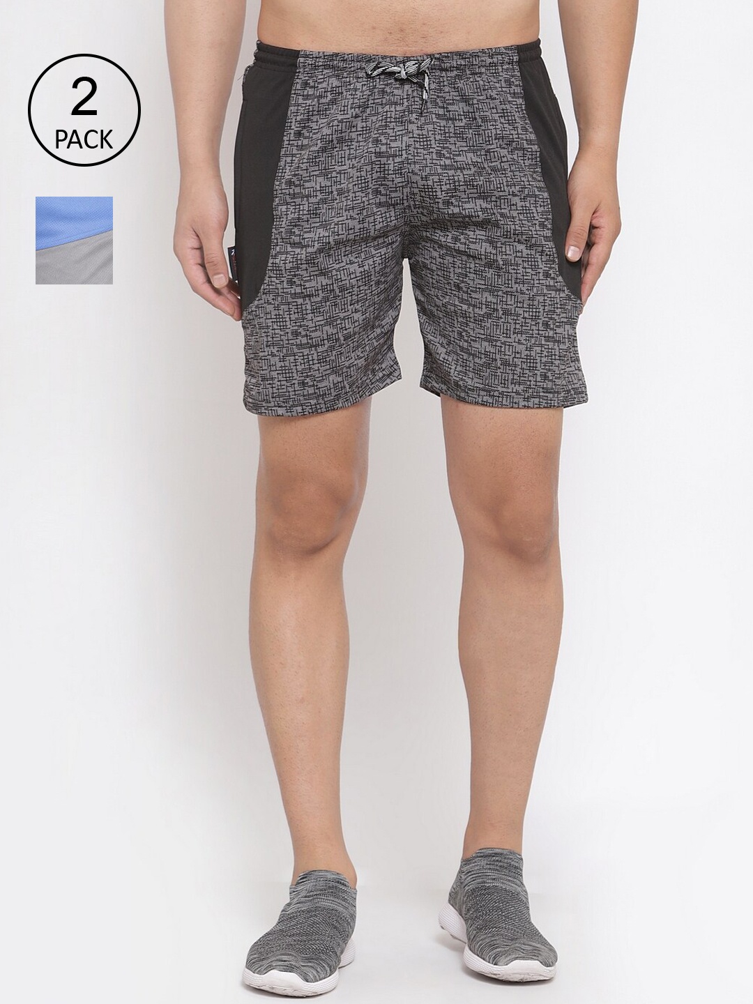 

KLOTTHE Men Pack of 2 Regular Fit Sports Shorts, Multi
