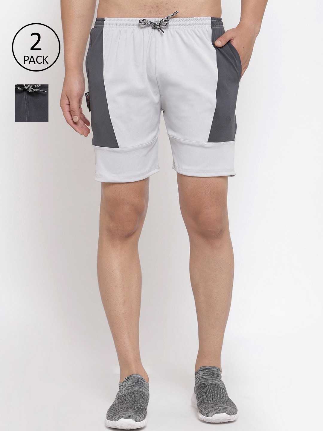 

KLOTTHE Men Pack of 2 Regular Fit Sports Shorts, Multi