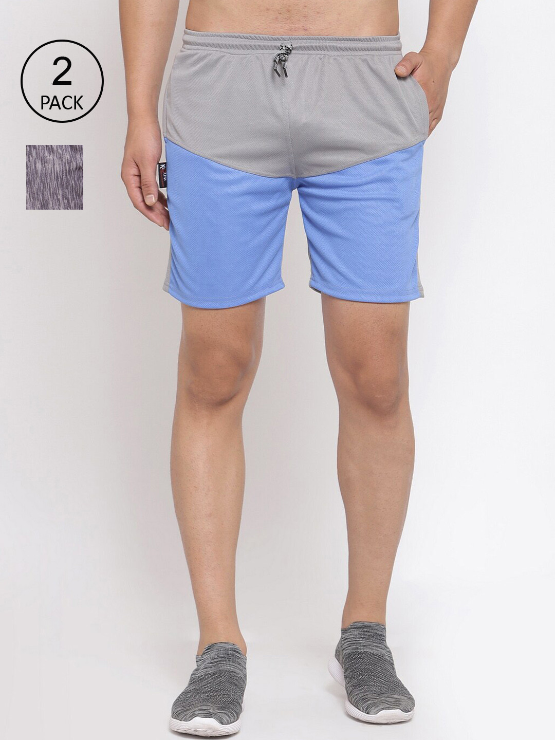 

KLOTTHE Men Pack of 2 Regular Fit Sports Shorts, Multi