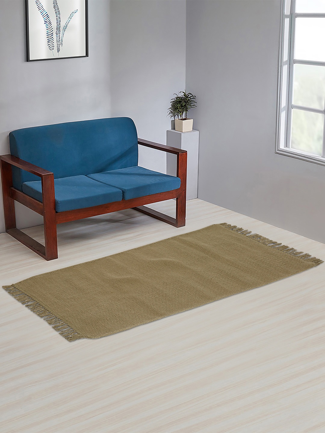 

Fabindia Green Solid Cotton Floor Mat