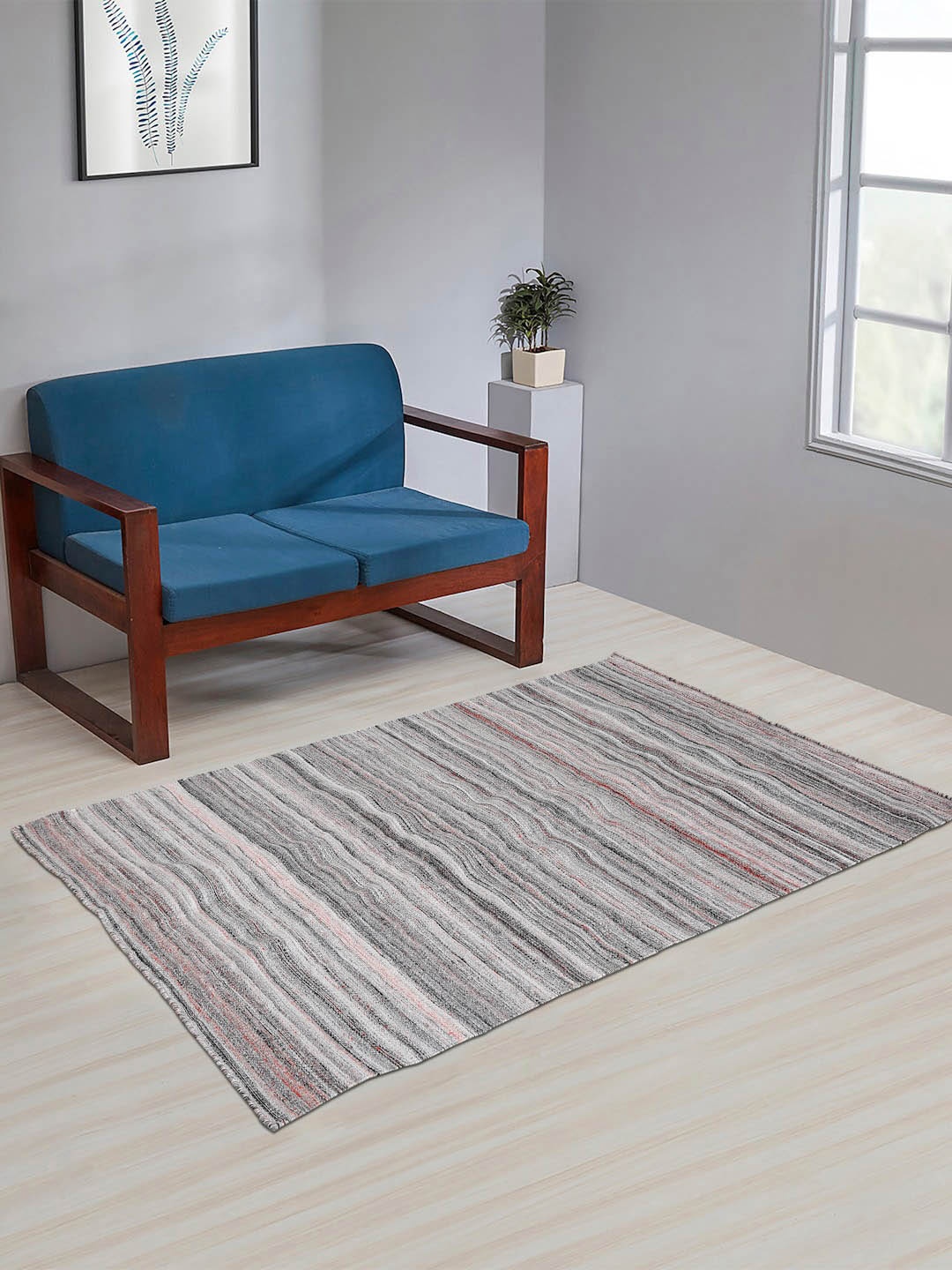 

Fabindia Black Printed Floor Mat
