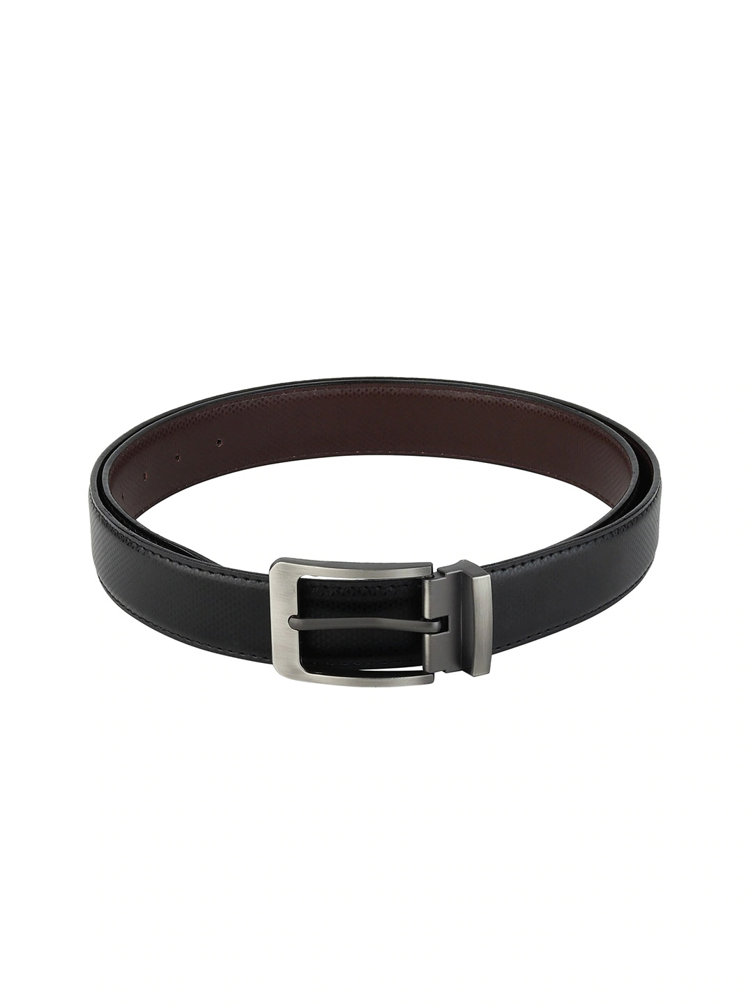 

Kastner Men Black & Brown Textured Reversible Belt