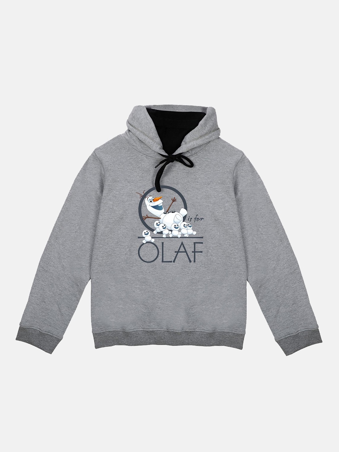 

Disney by Wear Your Mind Kids Grey & White Olaf Printed Hooded Sweatshirt