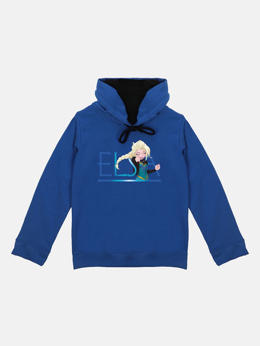 

Disney by Wear Your Mind Girls Blue Frozen Printed Hooded Sweatshirt