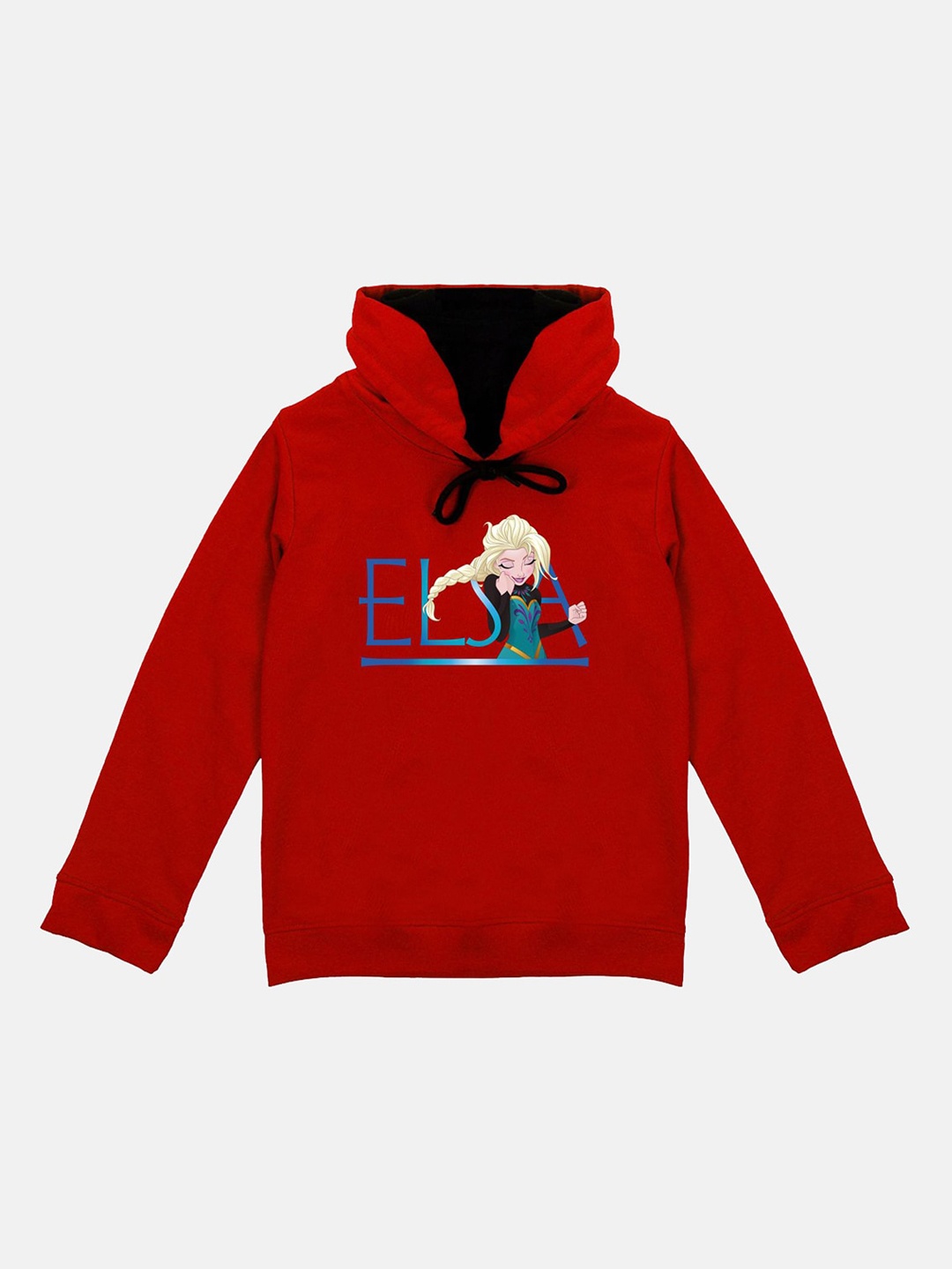 

Disney by Wear Your Mind Girls Red Frozen Printed Hooded Sweatshirt