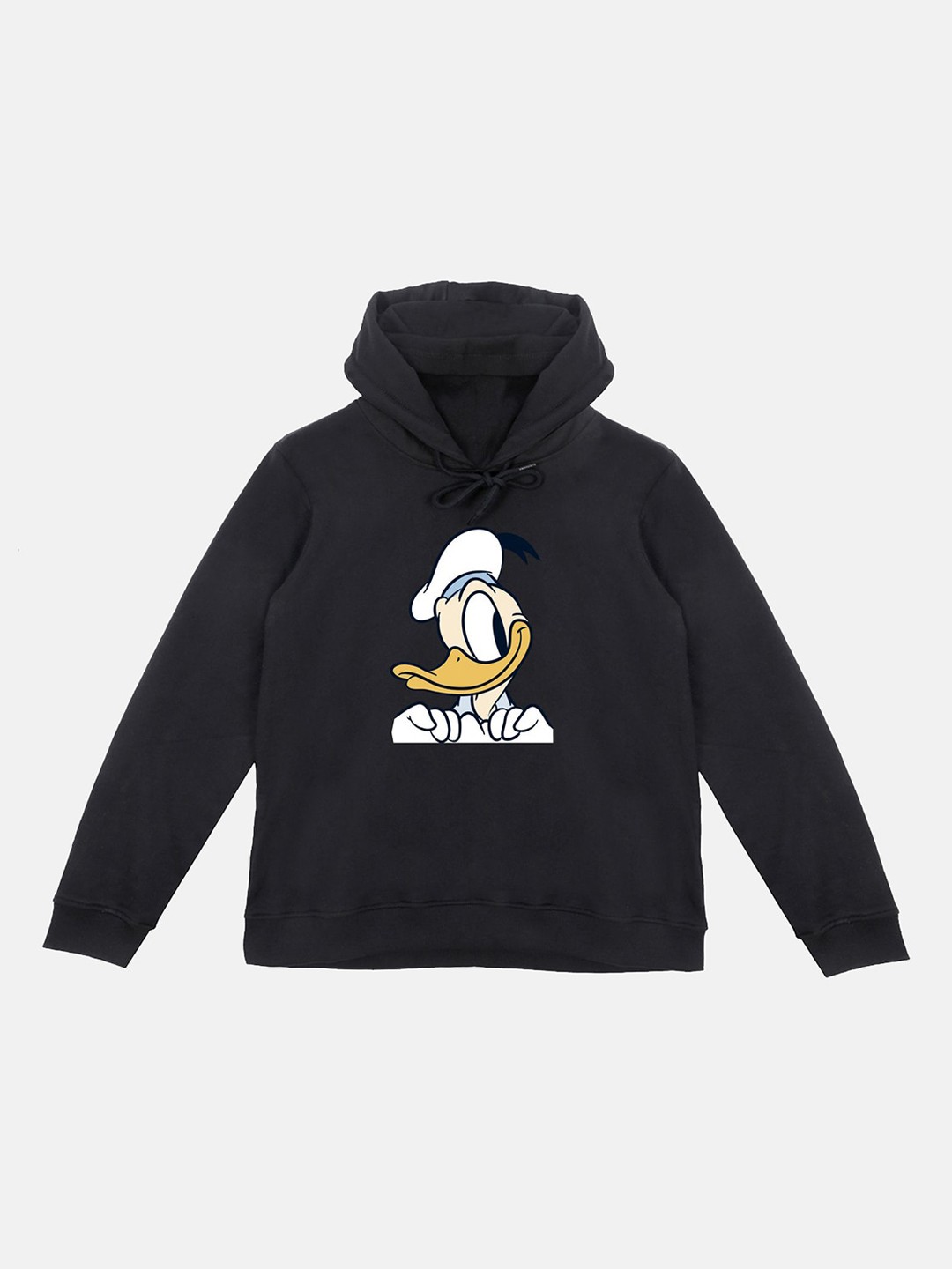 

Disney by Wear Your Mind Kids Black Donald Duck Printed Hooded Sweatshirt