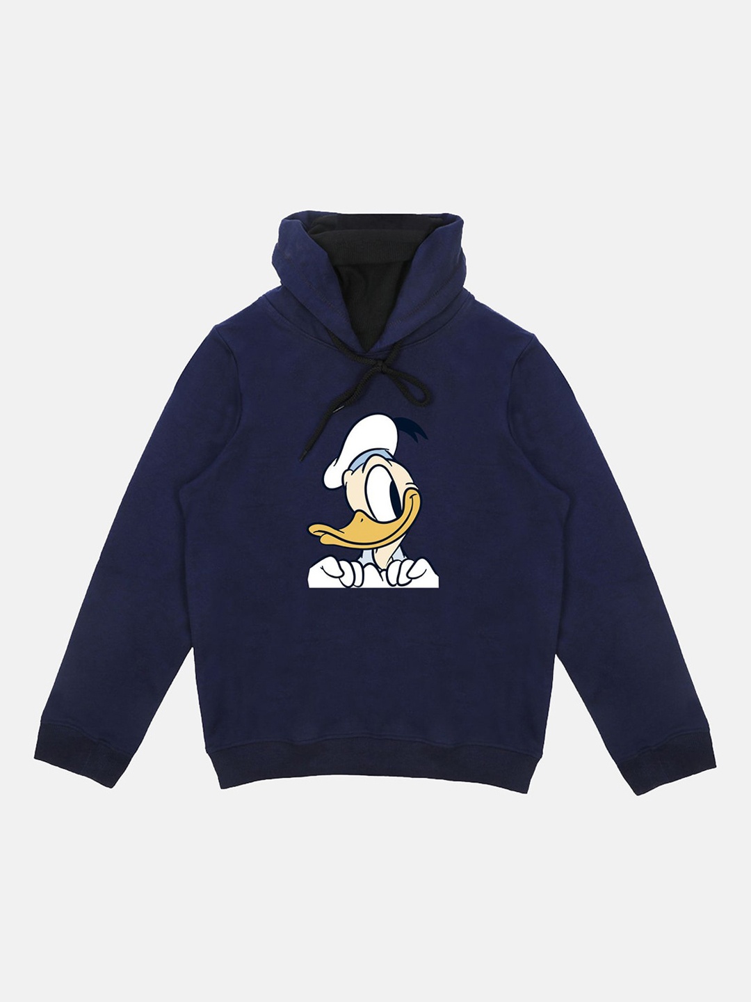 

Disney by Wear Your Mind Kids Navy Blue Donald Duck Printed Hooded Sweatshirt